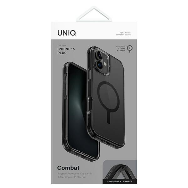 Uniq Combat iPhone 16 Plus 6.7" case Magclick Charging black/carbon black