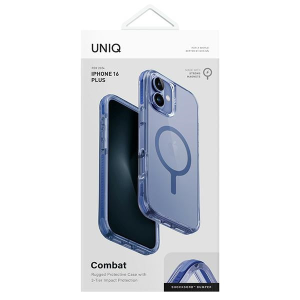 Uniq Combat iPhone 16 Plus 6.7" Magclick Charging case blue/pearl blue
