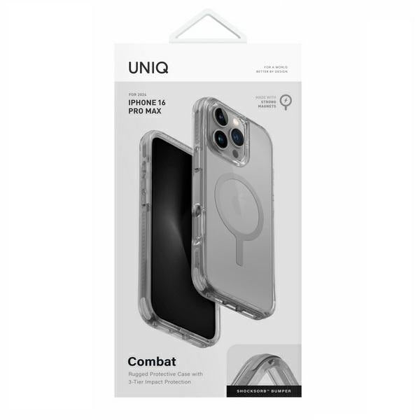 Uniq Combat Magclick Charging Case for iPhone 16 Pro Max - Gray