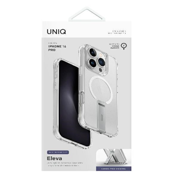 Uniq Eleva with Vertica Stand Case for iPhone 16 Pro - Transparent