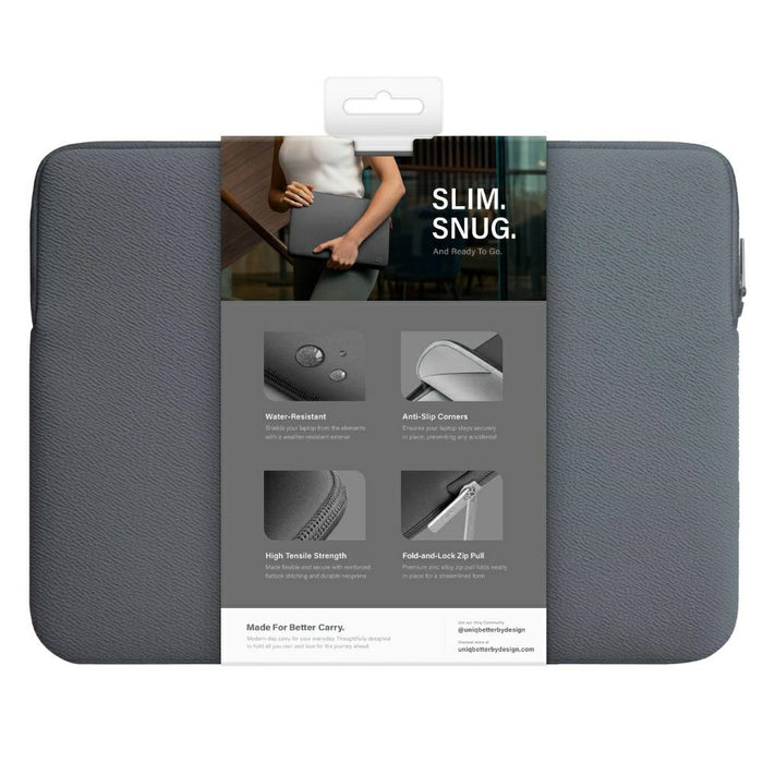 Uniq neoprene laptop Sleeve 16" Cyprus Water-Resistant - gray