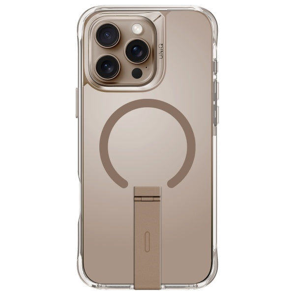 Uniq case Eleva with Vertica Stand iPhone 16 Pro 6.3" gold/taupe gold