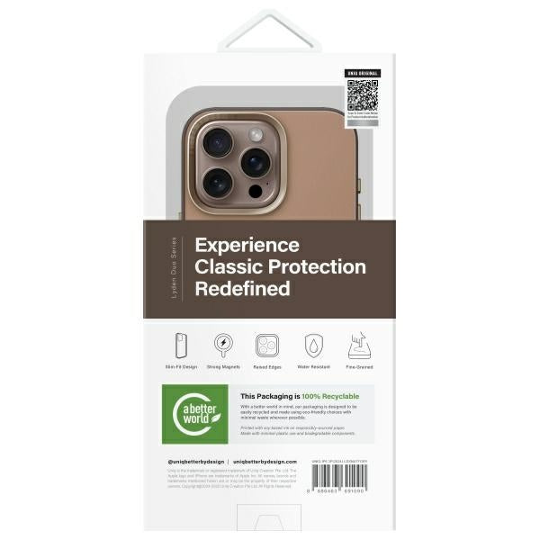 Uniq Lyden DS iPhone 16 Pro 6.3" Magclick Charging case brown-gray/flint gray