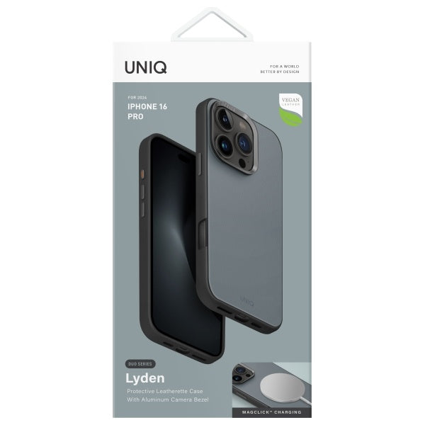 Uniq Lyden DS iPhone 16 Pro 6.3" Magclick Charging case blue-black/washed blue-black