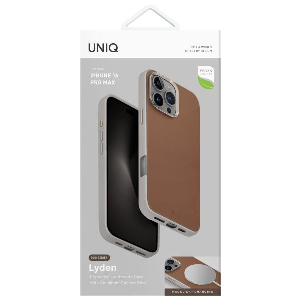 Uniq Lyden DS iPhone 16 Pro Max 6.9" Magclick Charging case caramel/caramel-ivory