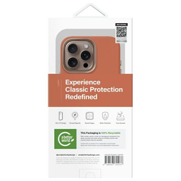 Uniq Lyden iPhone 16 Pro 6.3" case Magclick Charging terracotta