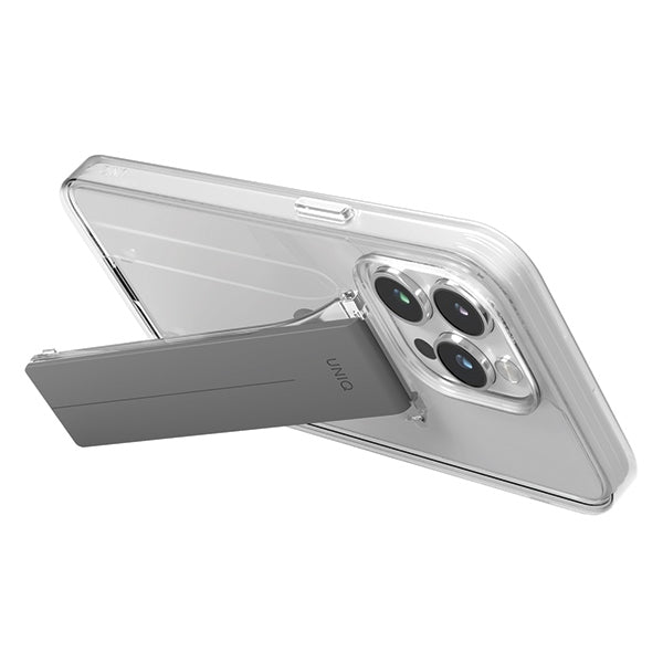 Uniq case Heldro Mount with Stand iPhone 15 Pro Max 6.7" transparent/lucent clear