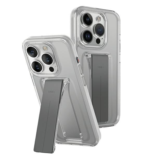 Uniq case Heldro Mount with Stand iPhone 15 Pro Max 6.7" transparent/lucent clear