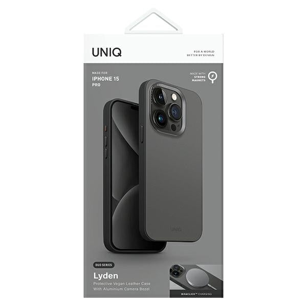 Uniq Lyden DS iPhone 15 Pro 6.1" Magclick Charging case grey-black/charcoal grey-black