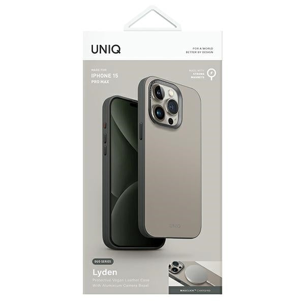 Uniq Lyden DS iPhone 15 Pro Max 6.7" Magclick Charging case beige-green/ivory-lichen green