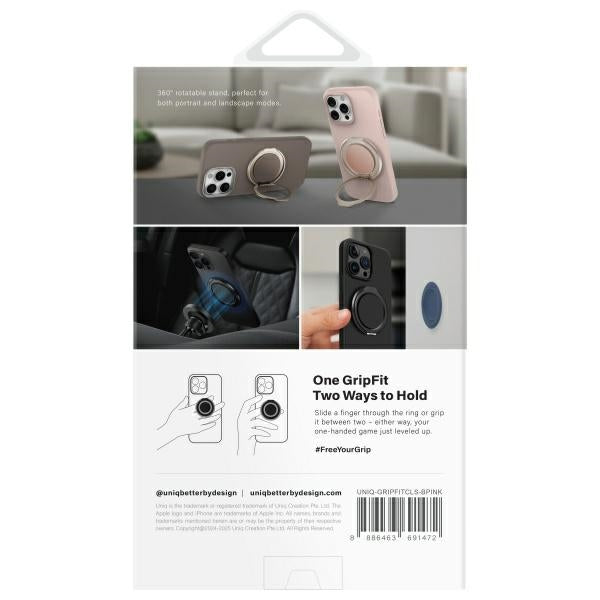 Uniq Gripfit 360 Magnetic Mount&amp;Kickstand Magnetic Holder pink/blush pink