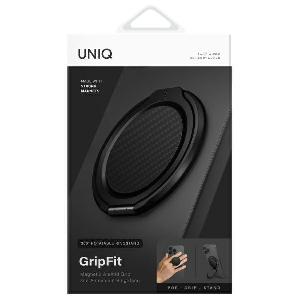 Uniq Gripfit Premium 360 Magnetic Mount&amp;Kickstand Magnetic Holder black/carbon black