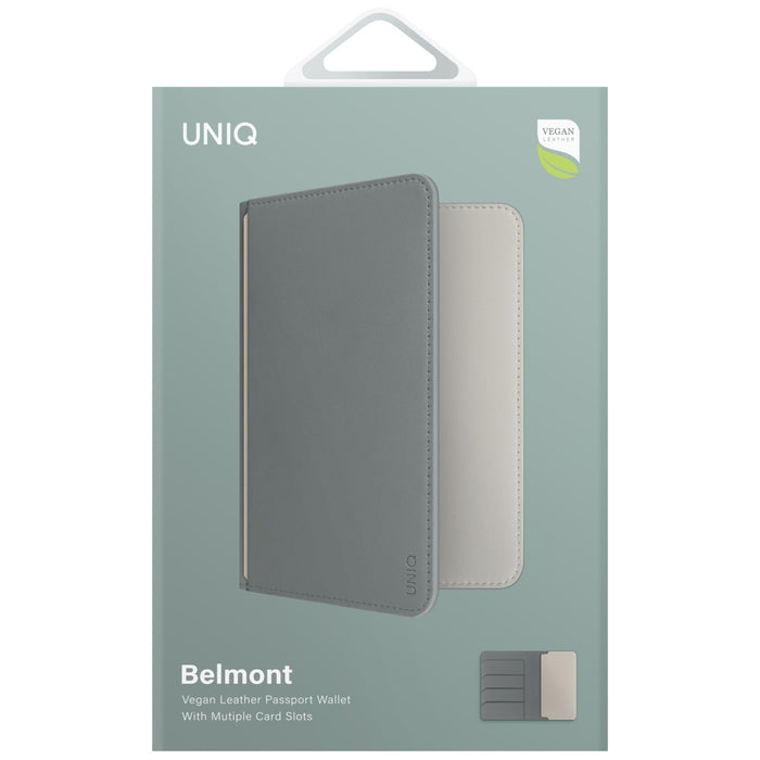 Uniq Belmont RFID Blocking Passport Case - Green/Ivory