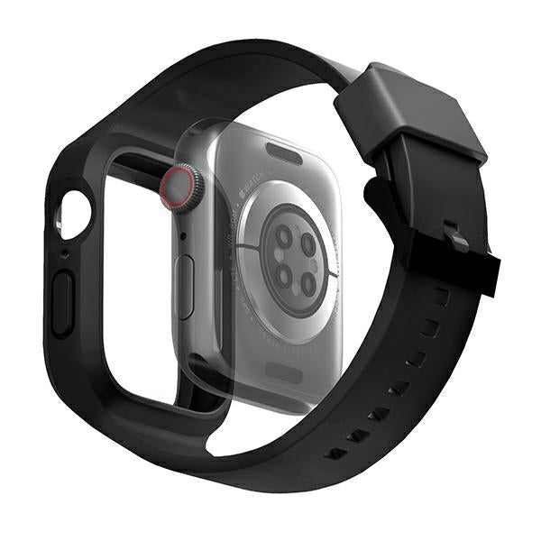 Uniq Monos 2 in 1 Strap + Case for Apple Watch 45/44mm - Black