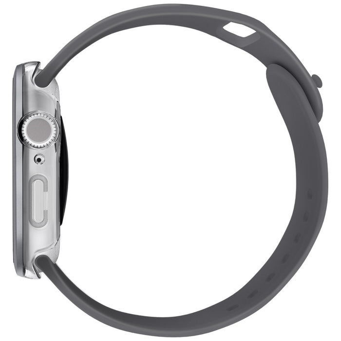 Uniq Voute Tempered Glass Case for Apple Watch 10 42 mm - Silver