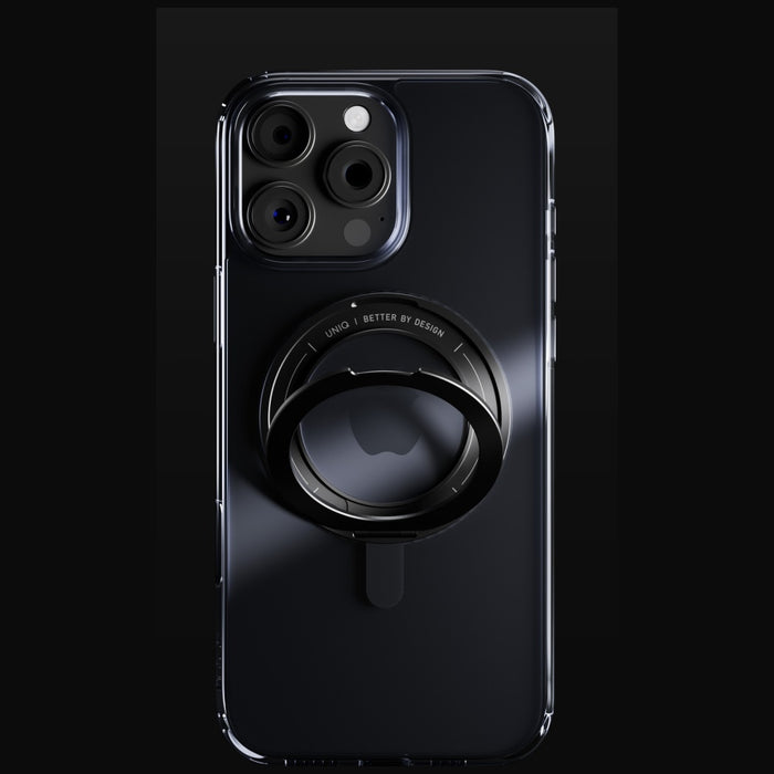 Uniq Swivix 360 Rotating Kickstand Case for iPhone 16 Pro Max - Black