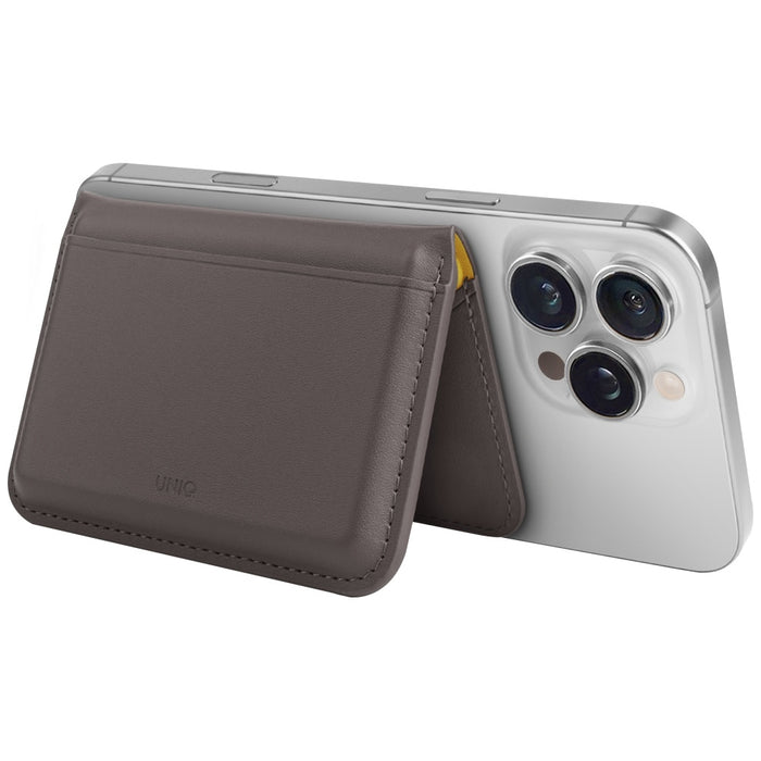 Uniq Lyden DS RFID Magnetic Wallet with Phone Stand - Gray