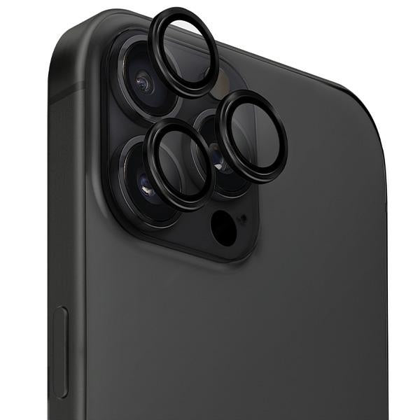Uniq Optix Aluminum Camera Lens Protector iPhone 16 Pro / 16 Pro Max with Applicator - Black