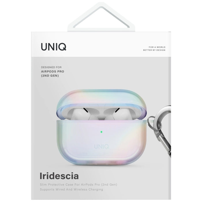 Uniq Iridescia Case for AirPods Pro 2 Hang Case - Holo White