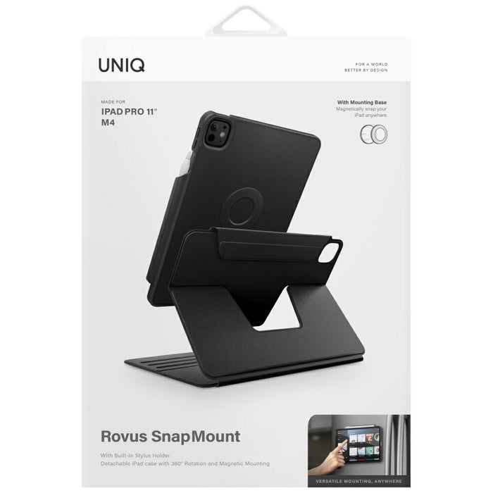 Uniq Rovus Snapmount Magnetic 360 Rotating Detachable case for iPad Pro 11" 2024 (5th generation) - black