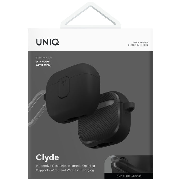 Uniq Clyde Lock Case for AirPods 4 - Black