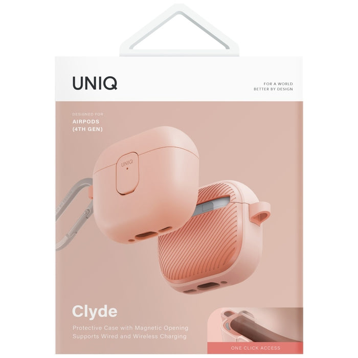 Uniq Clyde Lock Case for AirPods 4 - Pink
