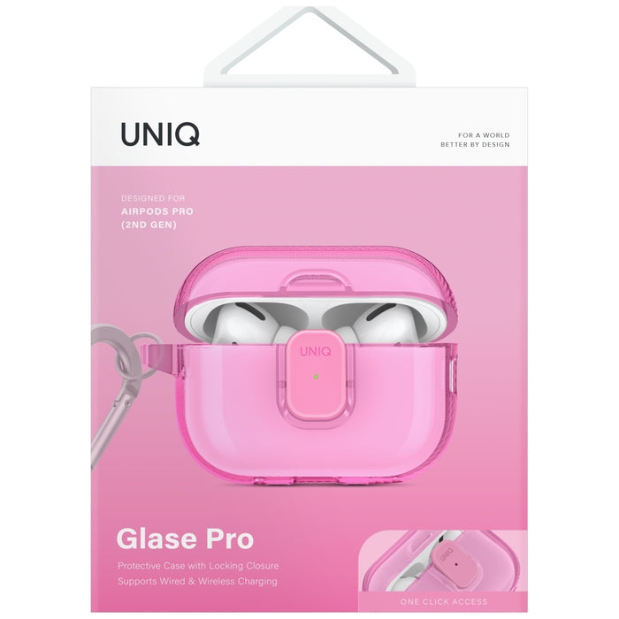 Uniq Glase Pro Case for AirPods Pro 2 - Pink
