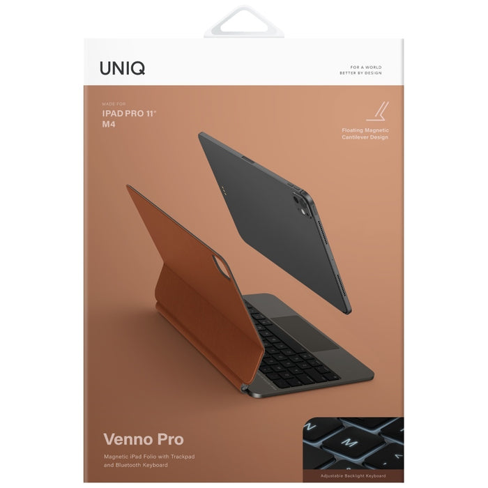 Uniq Venno Pro Magnetic Smart Keyboard Case for iPad 11" 2025 / iPad Air 11" 2024 / 2025 / iPad Pro 11" 2018 / 2020 / 2021 / 2022 / 2024 - Brown
