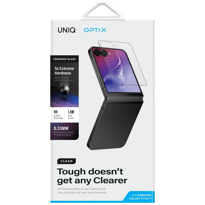 Uniq Optix Clear Tempered Glass for Samsung Galaxy Z Flip 7