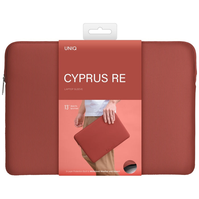Uniq Cyprus Ridge Edition Laptop Sleeve for a 14" water-resistant neoprene laptop - red