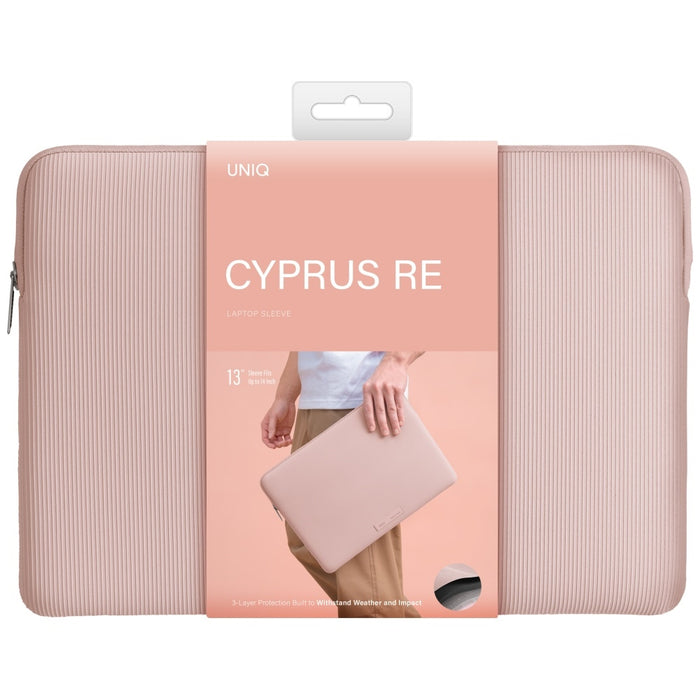 Uniq Cyprus Ridge Edition Laptop Sleeve for 14&quot; laptops, water-resistant neoprene, pink