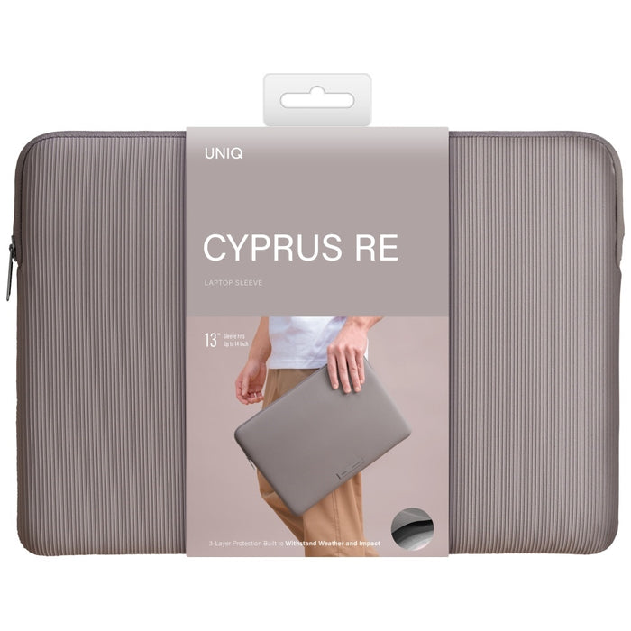 Uniq Cyprus Ridge Edition Laptop Sleeve for 14&quot; laptops, water-resistant neoprene - gray