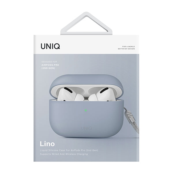 Uniq Lino Silicone AirPods Pro 2 Case - Blue