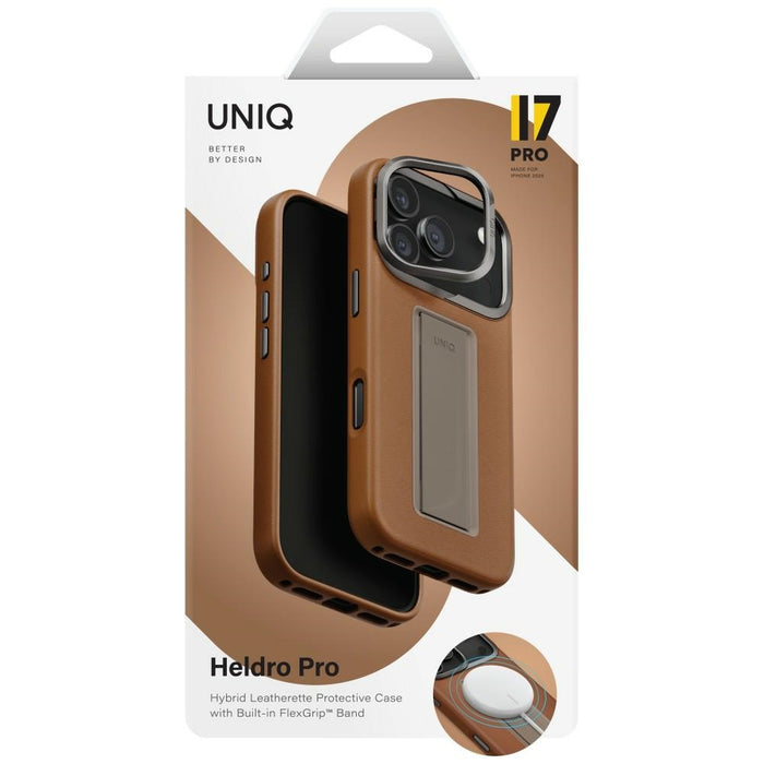 Uniq Heldro Pro Magclick Charging Case for iPhone 17 Pro - Brown