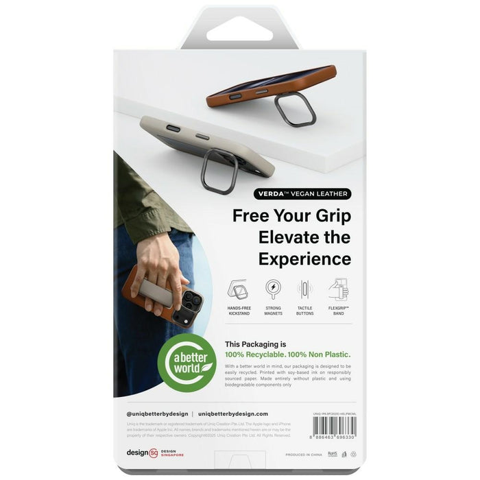 Uniq Heldro Pro Magclick Charging Case for iPhone 17 Pro Max - Brown