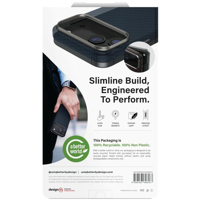 Uniq Keva EDGE Magclick Charging Case for iPhone 17 Pro Max - Blue
