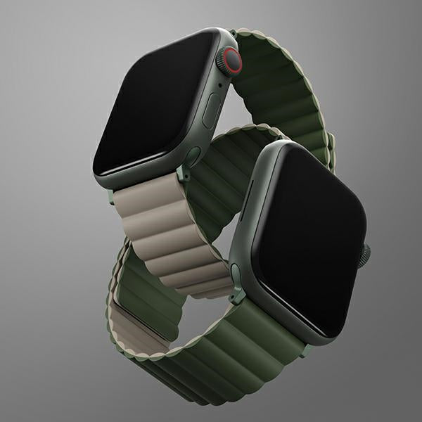 Uniq Revix Magnetic Strap for Apple Watch 42 / 44 / 45 / 49 mm - Green-Beige