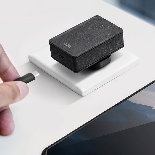 Uniq Versa Slim LITHOS Collective USB-C PD 18W wall charger + USB-C / USB-C cable - black