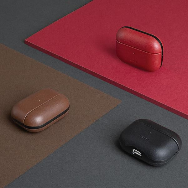 Uniq Terra Genuine Leather case for AirPods Pro - olive