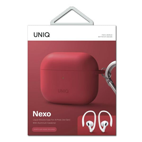 Uniq Nexo case for AirPods 3 + Ear Hooks Silicone - red