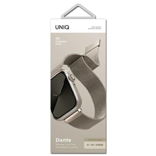 Uniq Dante Stainless Steel strap for Apple Watch 1/2/3/4/5/6/7/8/SE/SE2 38/40/41mm - beige