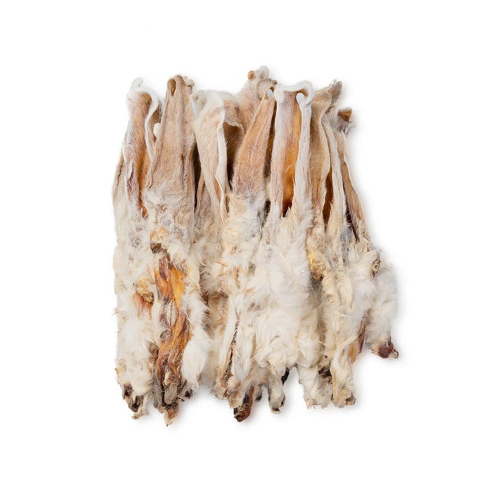 UNISZKI Rabbit ear with fur - treat for dogs - 20 pieces