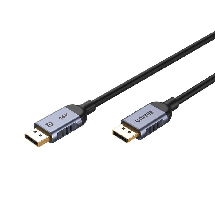 UNITEK C1628GY01-1.5M DisplayPort cable Black, Grey