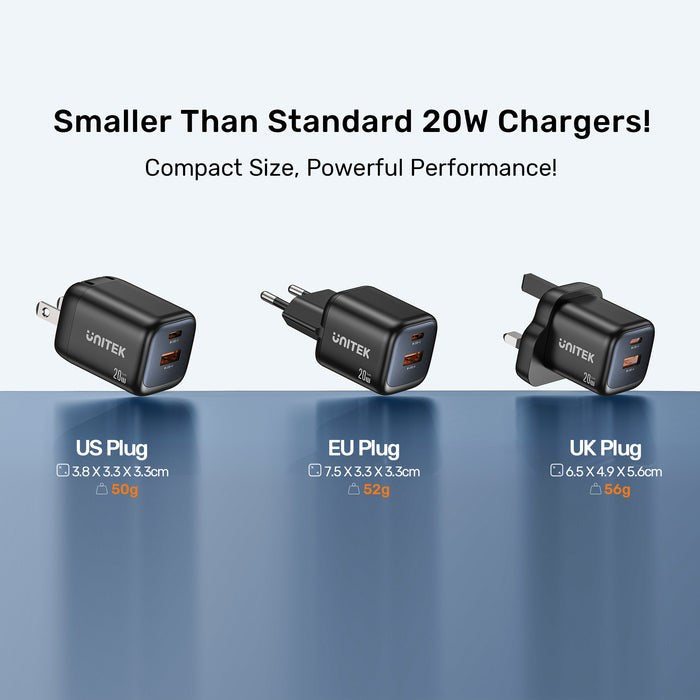 UNITEK Zeno Universal Black AC Fast charging Indoor