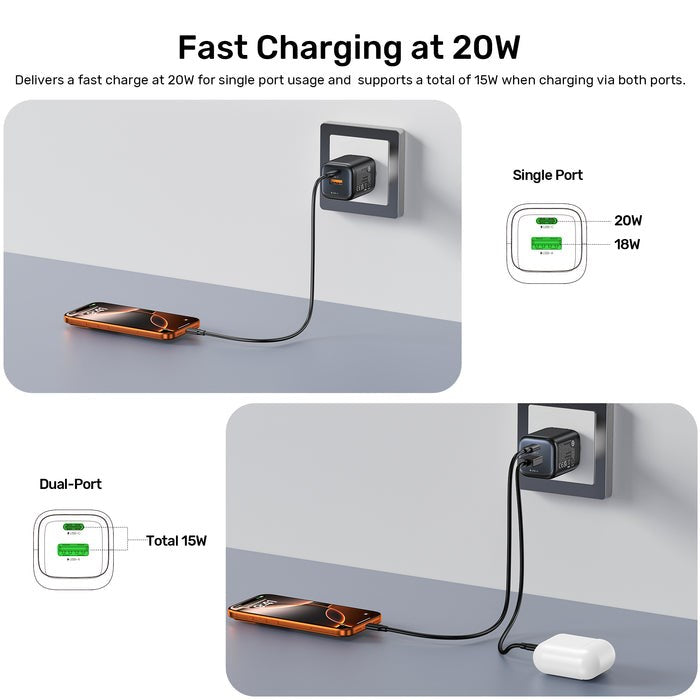 UNITEK Zeno Universal Black AC Fast charging Indoor