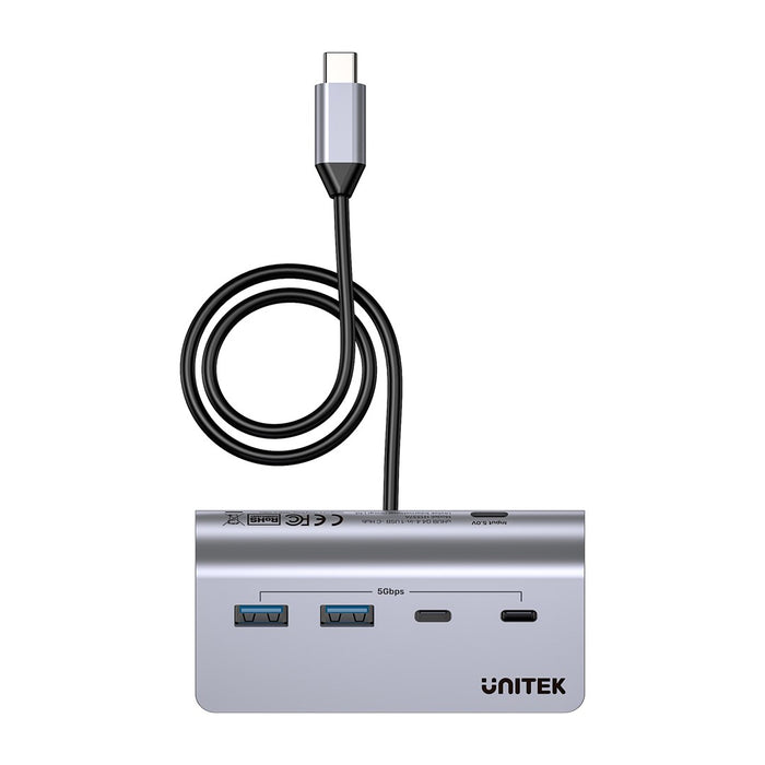 UNITEK ALUMINIUM USB-C HUB 2X USB-A 2X USB-C 5GBPS