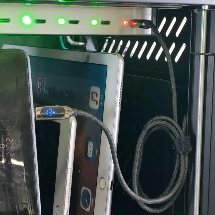 Universal cabinet for charging up to 12 pcs. Estillo IP-2312 tablets for wall mounting or freestanding 12 x USB-C ports