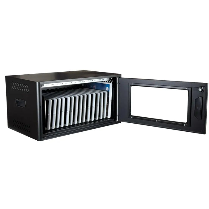Universal cabinet for charging up to 12 pcs. Estillo IP-2312 tablets for wall mounting or freestanding 12 x USB-C ports