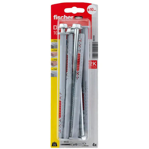 UNIVERSAL DOWEL WITH SCREW 10X160 FUS K 4 PCS. FISCHER DUOXPAND - Комплекти дюбели<<<Дюбели<<<Инструменти и