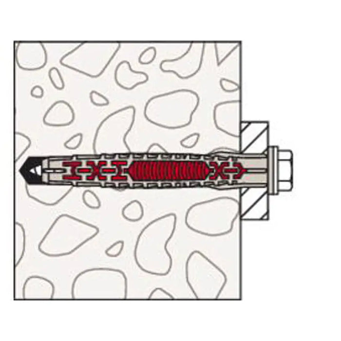 UNIVERSAL DOWEL WITH SCREW 10X160 FUS K 4 PCS. FISCHER DUOXPAND - Комплекти дюбели<<<Дюбели<<<Инструменти и